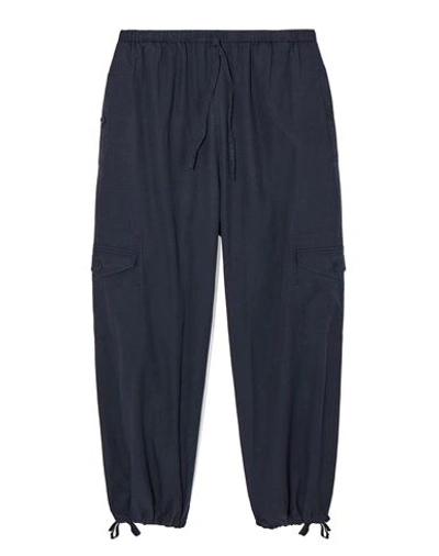 Shop Cos Woman Pants Navy Blue Size S Lyocell, Cotton, Hemp