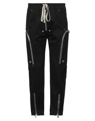 Rick Owens Bauhaus-inspired Cargo Pants With Elastic Waistband In Black
