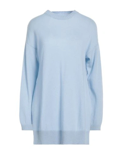 Ta.sk Ta. Sk Woman Sweater Sky Blue Size 8 Cashmere In Blue