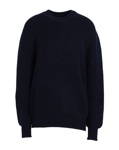 Shop Artknit Studios The Merino Wool Perkins Sweater Woman Sweater Midnight Blue Size Xl Merino Wool