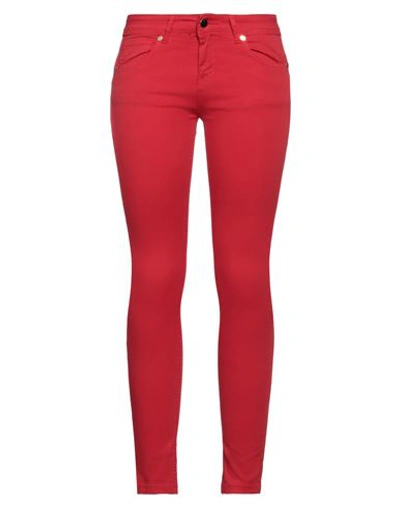 Lexy Scott Woman Pants Red Size 4 Cotton, Elastane In Red