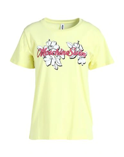 Shop Moschino Woman T-shirt Yellow Size L Cotton