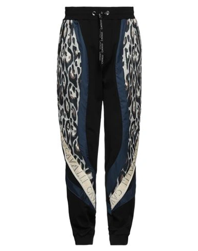 Roberto Cavalli Man Pants Black Size S Cotton, Polyamide, Elastane In Black