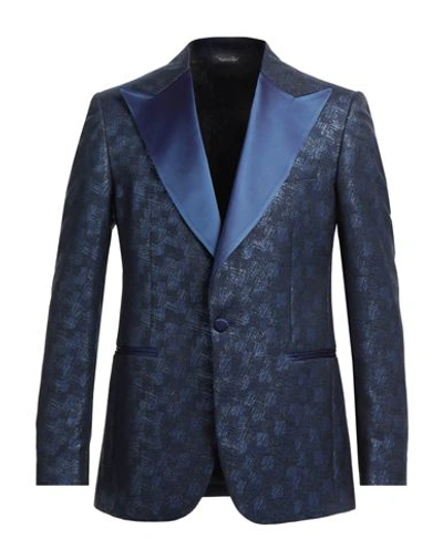 Shop Brian Dales Man Blazer Blue Size 40 Wool, Polyester, Polyamide