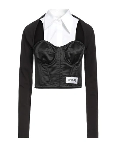 Shop Dolce & Gabbana Woman Top Black Size 6 Polyester, Viscose, Cotton, Elastane, Polyamide