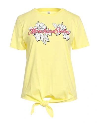Moschino Woman T-shirt Light Yellow Size L Cotton In Yellow