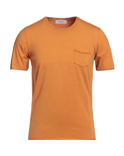 Shop Gran Sasso Man T-shirt Mandarin Size 34 Cotton, Elastane