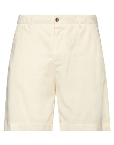 Shop Boglioli Man Shorts & Bermuda Shorts Cream Size 38 Cotton In White