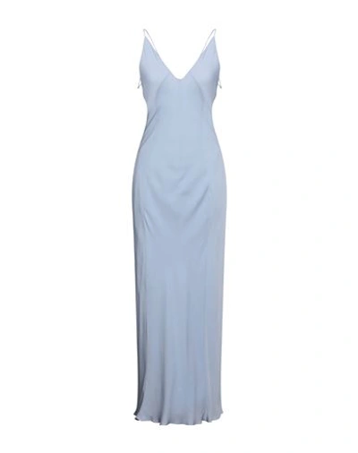 Shop Khaite Woman Maxi Dress Sky Blue Size 4 Silk