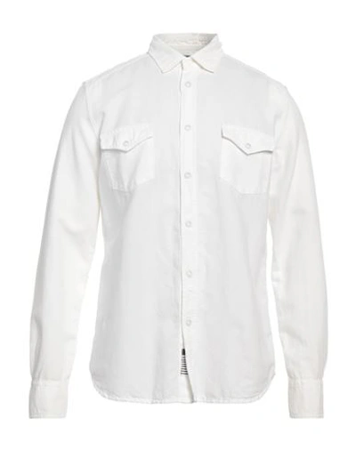 Shop Hand Picked Man Shirt White Size L Cotton, Linen