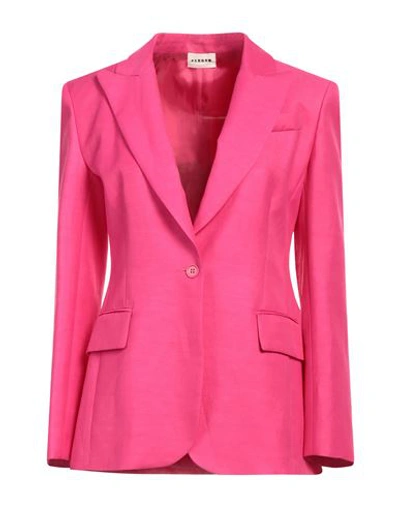 Shop P.a.r.o.s.h P. A.r. O.s. H. Woman Blazer Fuchsia Size M Viscose, Linen In Pink
