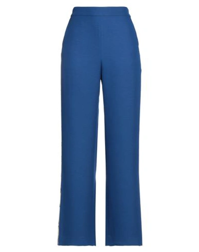 Antonia Zander Woman Pants Blue Size S Viscose, Virgin Wool In Blue