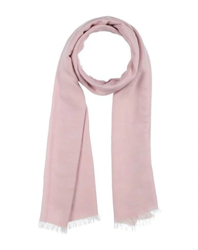 Shop Max Mara Woman Scarf Pastel Pink Size - Cotton, Modal, Cashmere