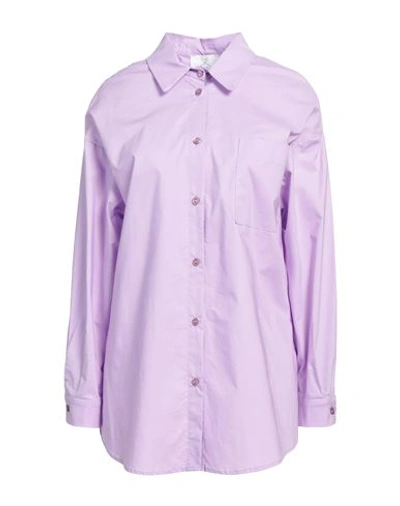 Shop Berna Woman Shirt Lilac Size Xs Cotton, Elastane In Purple