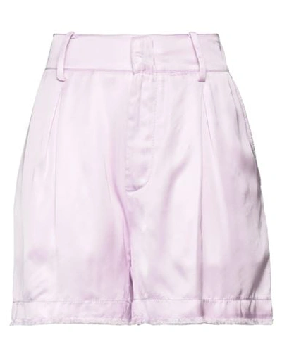 Shop N°21 Woman Shorts & Bermuda Shorts Lilac Size 8 Viscose In Purple