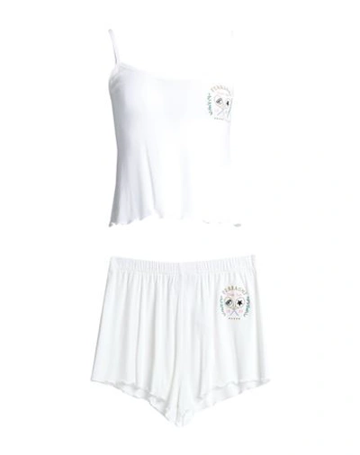 Shop Chiara Ferragni Woman Sleepwear White Size M Viscose, Elastane