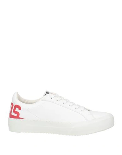 Shop Gcds Man Sneakers White Size 8 Soft Leather