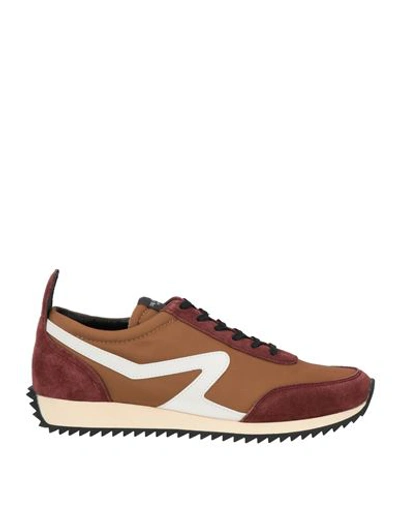 Shop Rag & Bone Man Sneakers Brown Size 8 Textile Fibers, Soft Leather