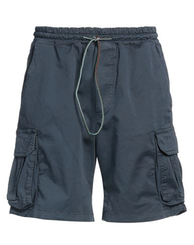 Shop Shoe® Shoe Man Shorts & Bermuda Shorts Navy Blue Size Xl Cotton, Elastane