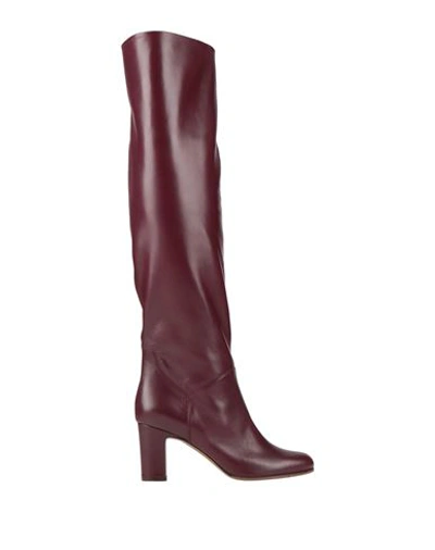 Shop L'autre Chose L' Autre Chose Woman Knee Boots Deep Purple Size 7.5 Soft Leather
