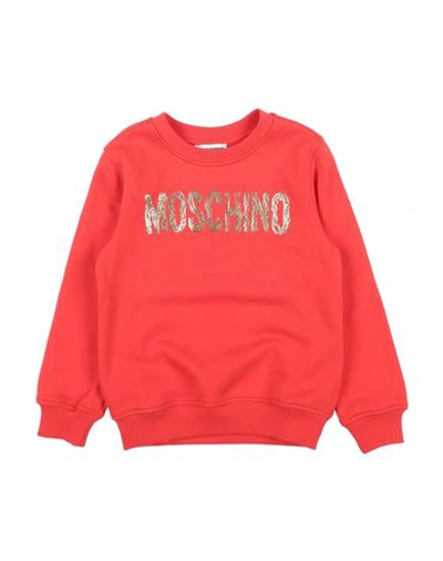 Shop Moschino Kid Toddler Girl Sweatshirt Red Size 5 Cotton