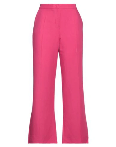 Shop B.yu B. Yu Woman Pants Fuchsia Size M Viscose, Linen In Pink