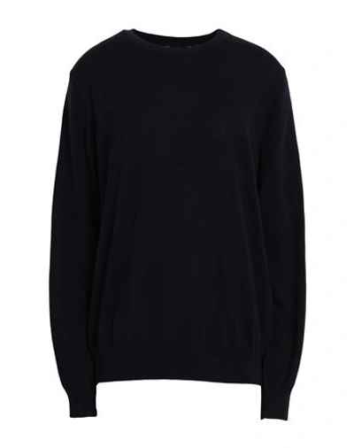 Shop Artknit Studios The Ultrasoft Wool Round-neck Woman Sweater Midnight Blue Size Xl Merino Wool