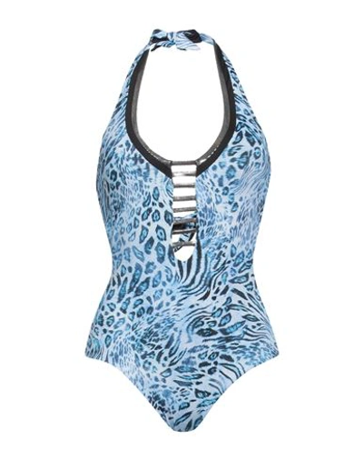 Shop Vacanze Italiane Woman One-piece Swimsuit Azure Size 14 Polyamide, Elastane In Blue