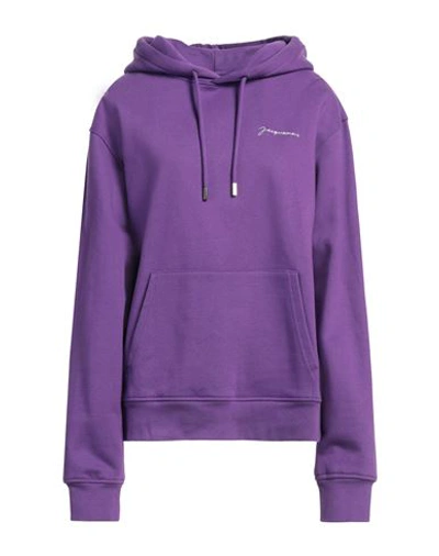 Shop Jacquemus Woman Sweatshirt Purple Size M Cotton
