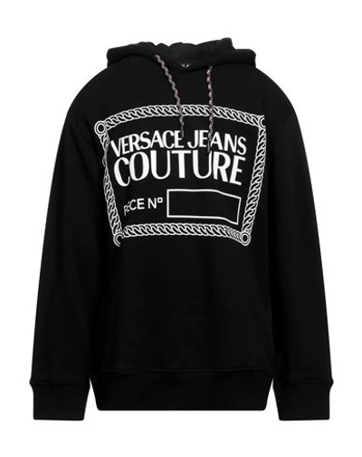 Shop Versace Jeans Couture Man Sweatshirt Black Size Xs Cotton