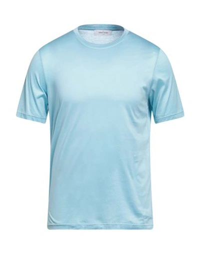 Shop Gran Sasso Man T-shirt Sky Blue Size 38 Cotton