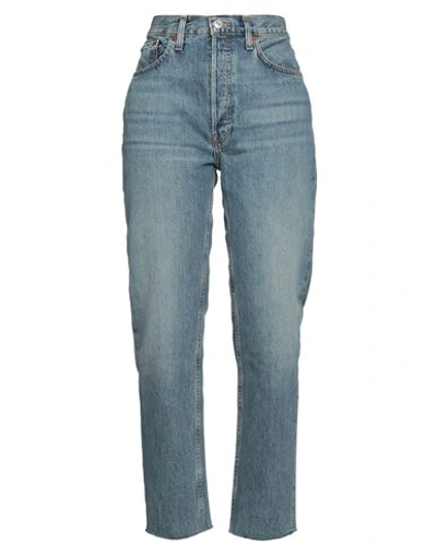 Re/done Woman Jeans Blue Size 32 Cotton In Blue