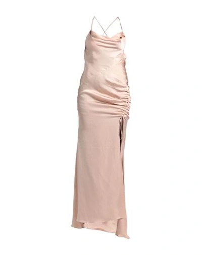 Shop N°21 Woman Maxi Dress Sand Size 4 Cupro In Beige