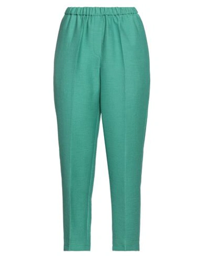 Shop Christian Wijnants Woman Pants Green Size 8 Viscose, Polyamide, Virgin Wool