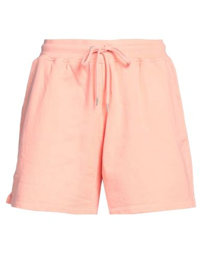 Colorful Standard Woman Shorts & Bermuda Shorts Salmon Pink Size M Organic Cotton In Pink