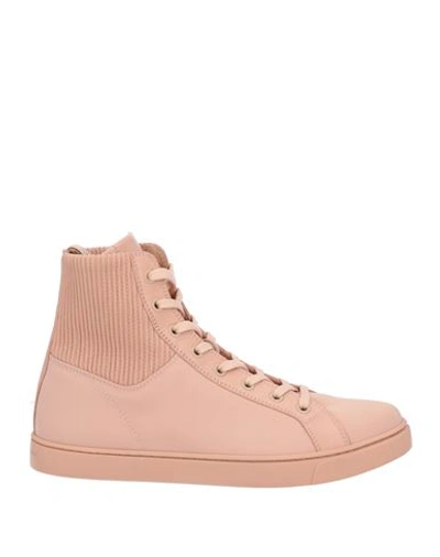 Shop Gianvito Rossi Woman Sneakers Blush Size 7 Textile Fibers, Soft Leather In Pink