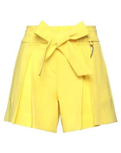 Shop Roberto Cavalli Woman Shorts & Bermuda Shorts Yellow Size 8 Polyester