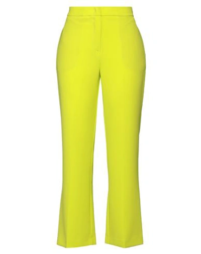 Shop Kaos Woman Pants Acid Green Size 10 Polyester, Elastane