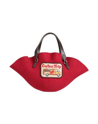 Shop Dsquared2 Woman Handbag Brick Red Size - Textile Fibers, Leather