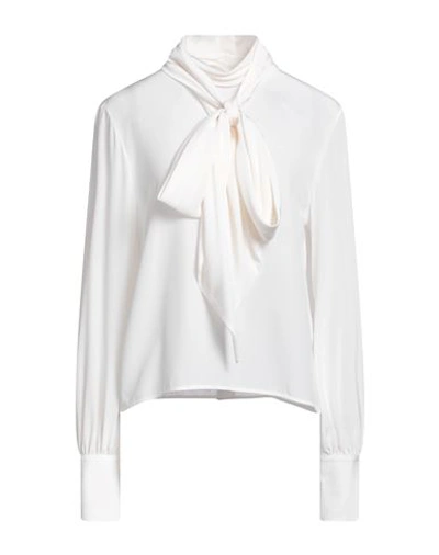 Shop Ermanno Scervino Woman Top Ivory Size 8 Silk In White