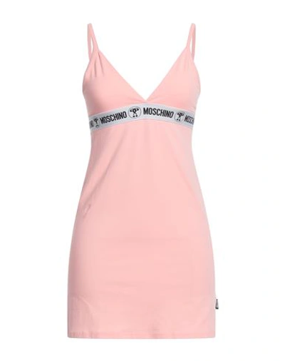 Shop Moschino Woman Slip Dress Pink Size L Cotton, Elastane