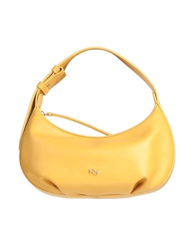 Shop Yuzefi Woman Handbag Yellow Size - Leather