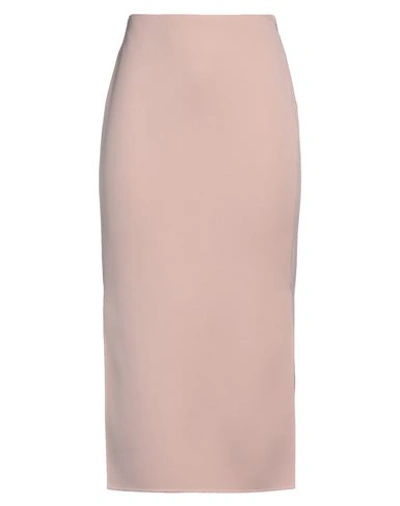 Shop Giorgio Armani Woman Midi Skirt Pink Size 4 Virgin Wool, Elastane