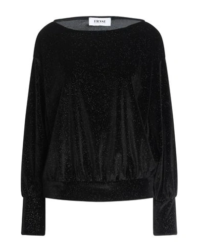 Frase Francesca Severi Woman Top Black Size 6 Polyester, Elastane In Black