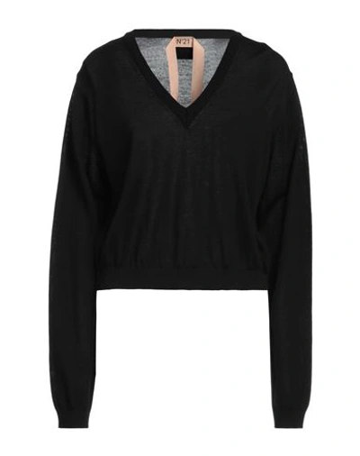 Shop N°21 Woman Sweater Black Size 6 Virgin Wool