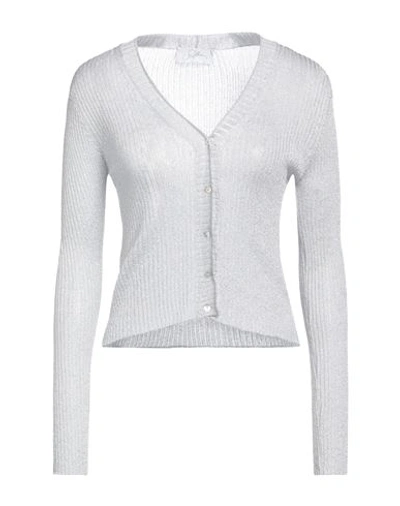 Shop Soallure Woman Cardigan Light Grey Size M Viscose, Polyester, Polyamide