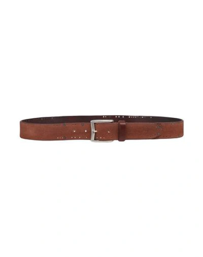 Shop Andrea D'amico Man Belt Cocoa Size 38 Soft Leather In Brown