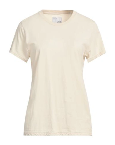 Shop Colorful Standard Woman T-shirt Beige Size M Organic Cotton