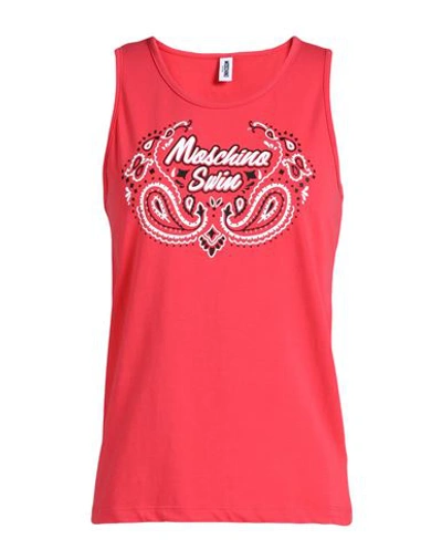 Shop Moschino Woman Cover-up Coral Size L Cotton, Elastane In Red