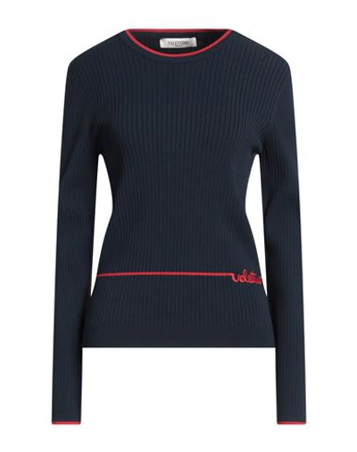 Shop Valentino Garavani Woman Sweater Navy Blue Size L Viscose, Polyester